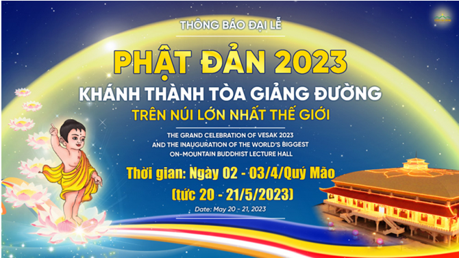 Chào đón Đại lễ Phật đản chùa Ba Vàng năm 2023